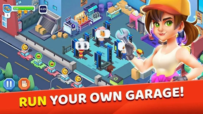 Starting with a small garage, you will gradually build your own auto repair empire