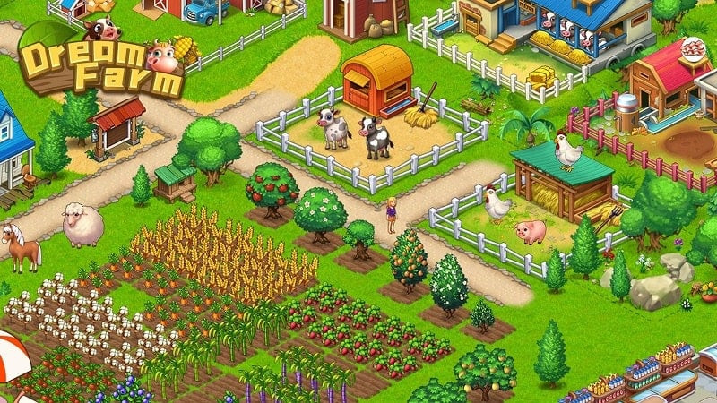 Starting with a small farm in Dream Farm: Harvest Day