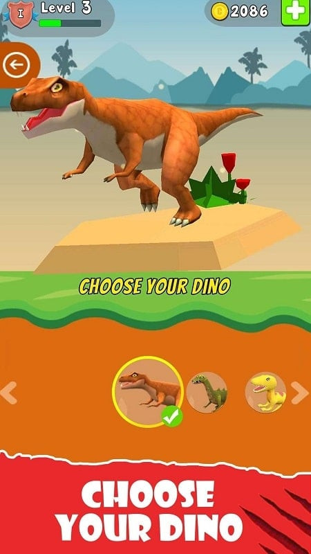 Dinosaur overcoming obstacles