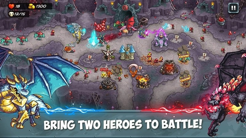 Kingdom Rush 5 APK screenshot showing enemy monsters