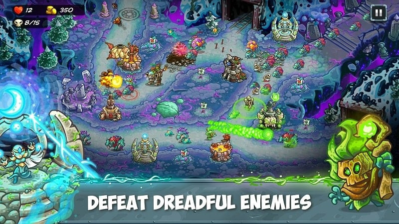 Kingdom Rush 5 MOD APK screenshot showcasing towers