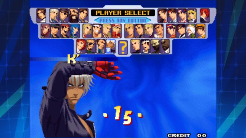 KOF 2000 ACA NEOGEO character select screen