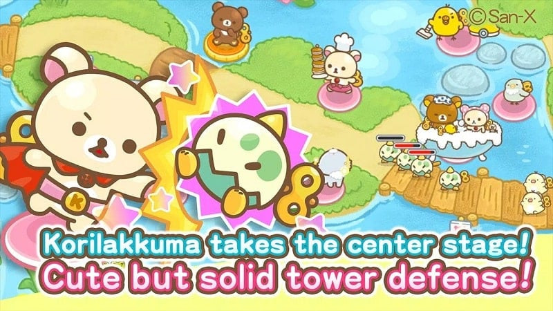 Korilakkuma Tower Defense gameplay on Android