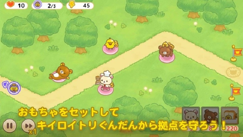 Korilakkuma Tower Defense mod apk download button