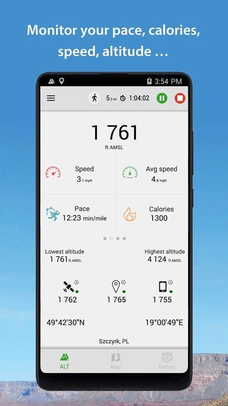 Smart compass in Altimeter MOD APK