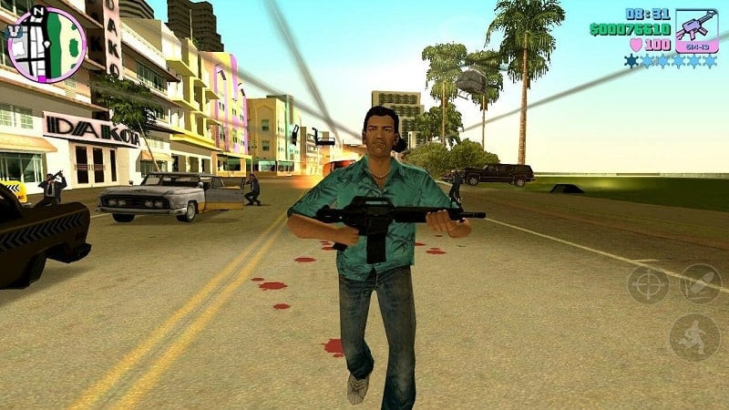 Driving in GTA Vice City