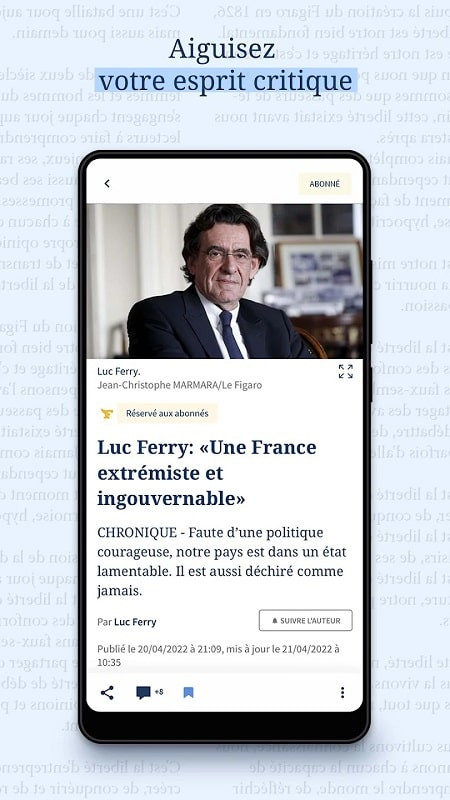 Le Figaro MOD APK Personalized Feed