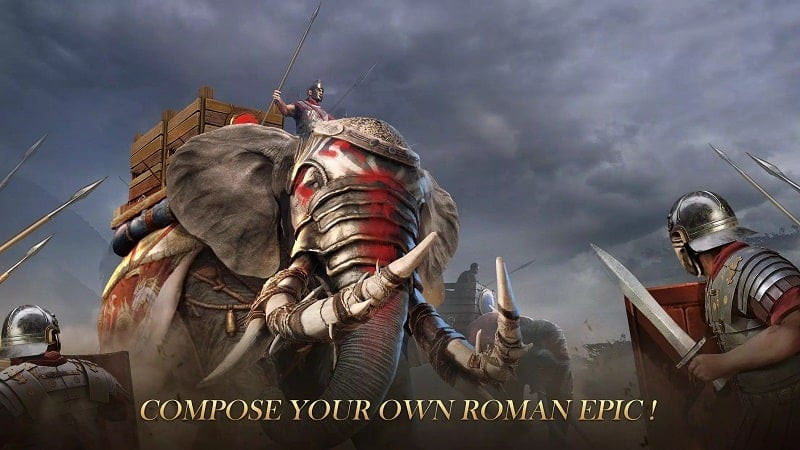 Battle scene in League of Rome APK