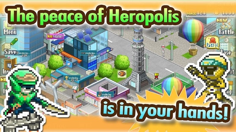 Battling Evilcorp in Legends of Heropolis