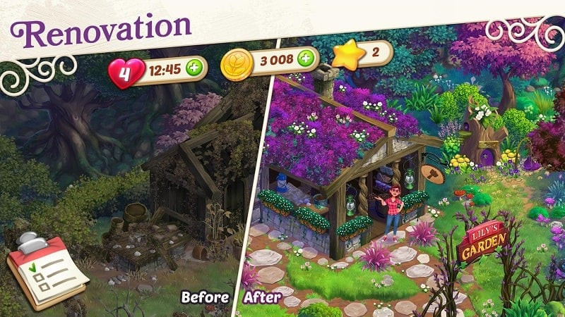 Lily's Garden MOD APK gameplay features