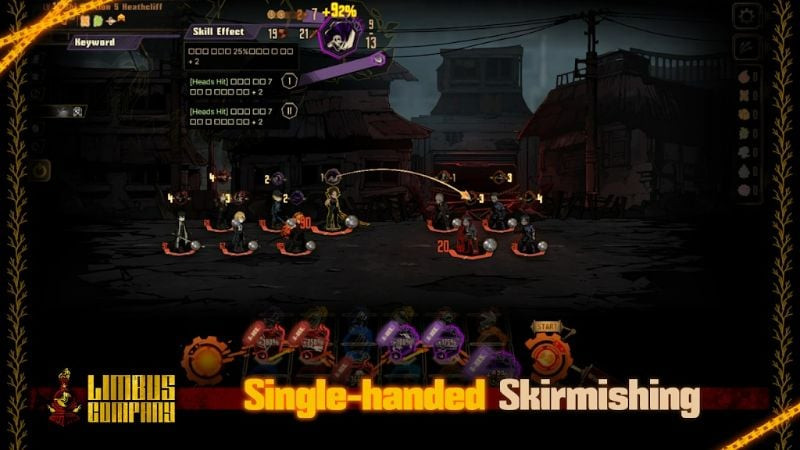 Limbus Company gameplay screenshot showing combat