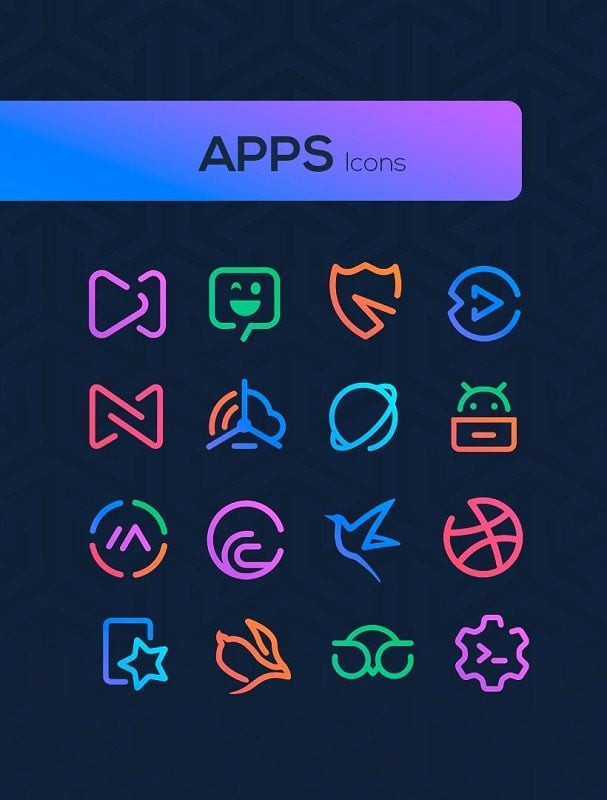 Searching and selecting icons in Linebit Icon Pack