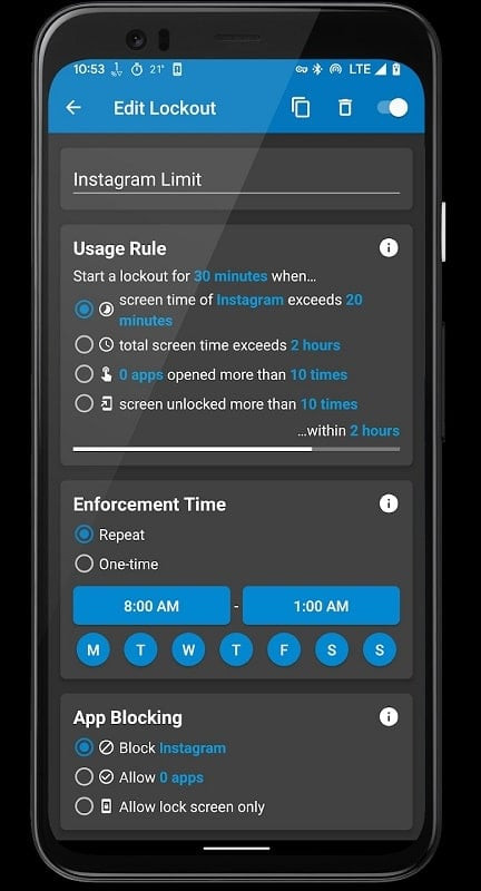 Lock Me Out MOD APK App Blocking