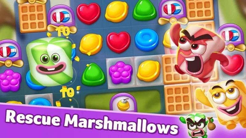 Lollipop Marshmallow Match3 Mod APK Features