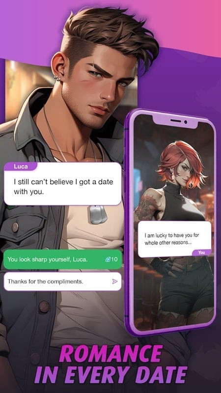 Love Eden MOD APK date scene screenshot