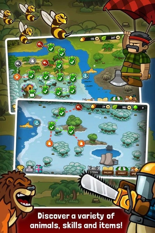 Lumberwhack Defend the Wild MOD APK screenshot