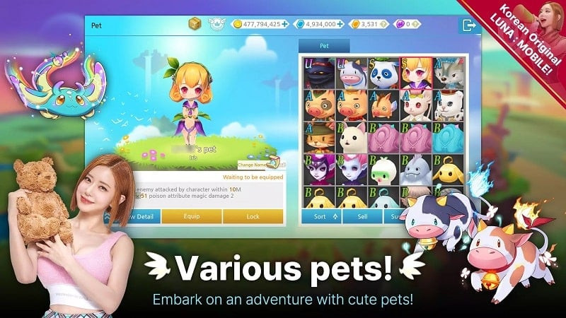 LUNA: MOBILE MOD APK character customization