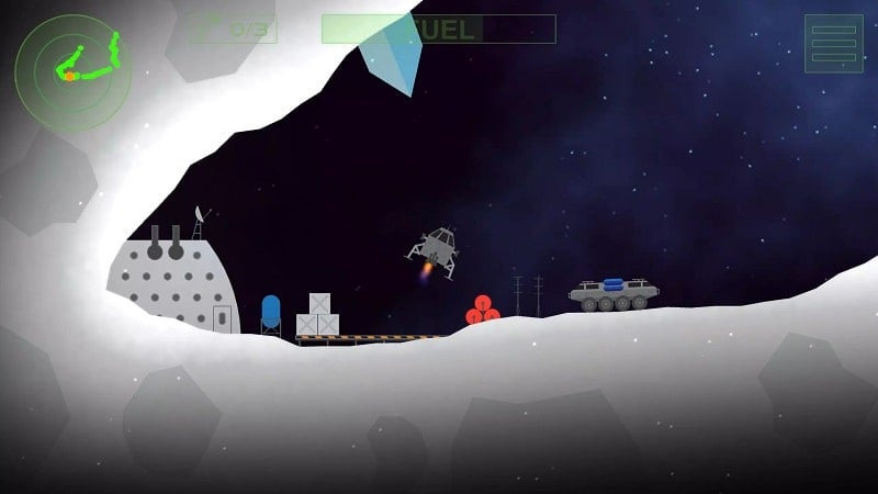 Controlling spaceship speed in Lunar Rescue Mission Pro APK