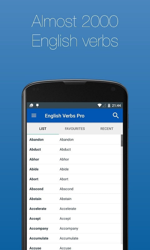 Practice pronunciation with English Verb Conjugator Pro