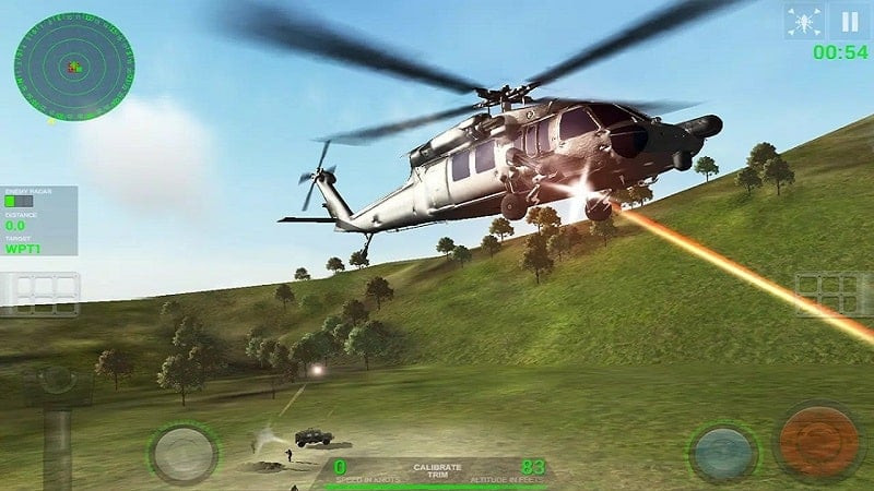 Màn hình chơi Helicopter Sim mod