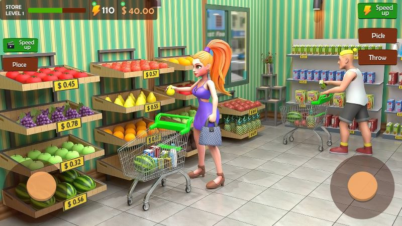 End-of-day screen in Supermarket Store Simulator