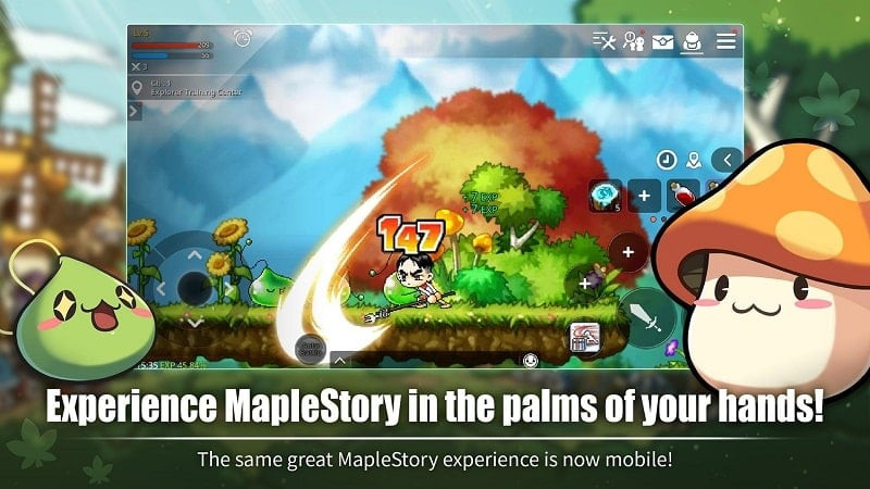 MapleStory M - Customize your character with a variety of costumes.