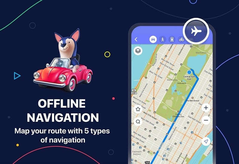 MAPS.ME navigation feature