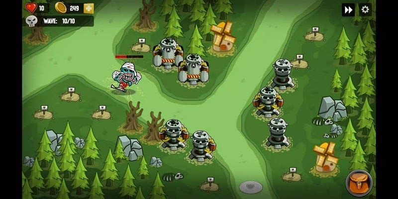 Master Defense gameplay on an Android device