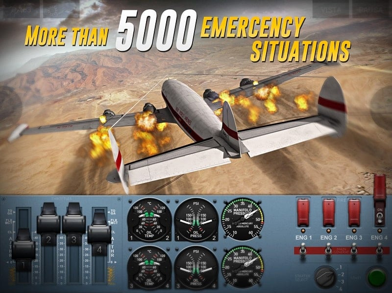 Plane on the Runway in Extreme Landings Pro