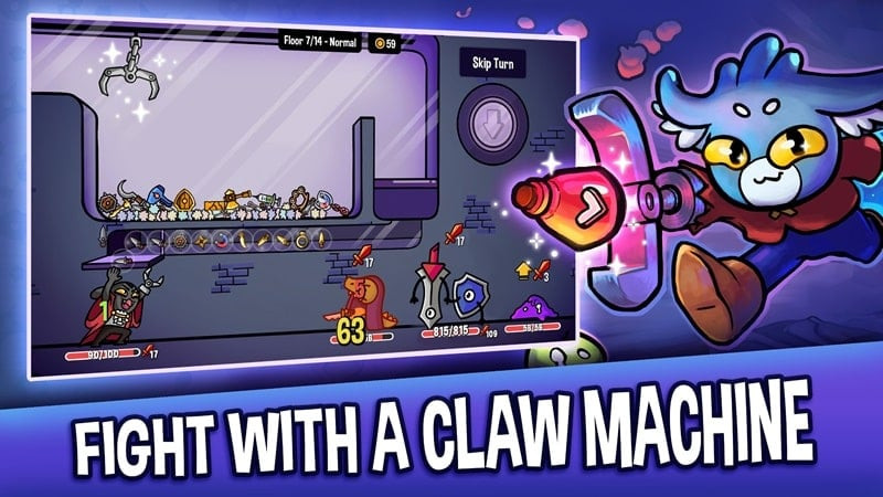 The claw machine containing weapons in Dungeon Clawler MOD