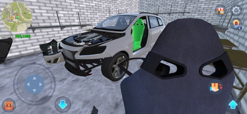 Mechanic changing a tire in Mechanic 3D My Favorite Car