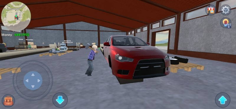 Mechanic repairing an engine in Mechanic 3D My Favorite Car