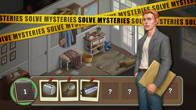 Gameplay screenshot of Merge Detective Mystery Story