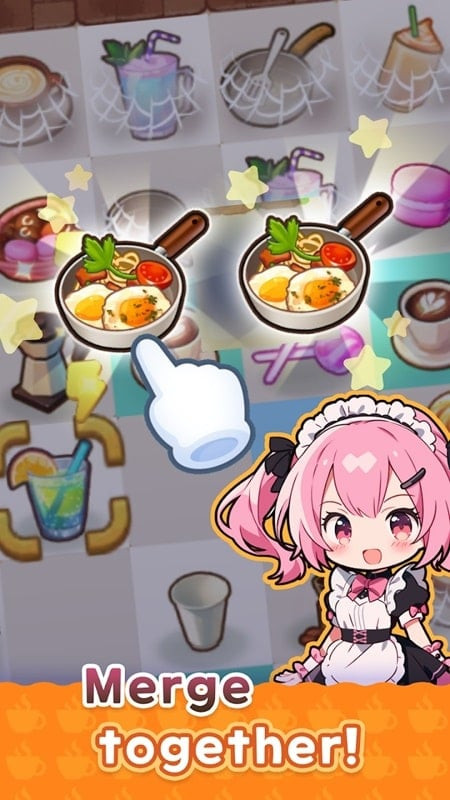 Story Scene in Merge Maid Cafe Mod APK