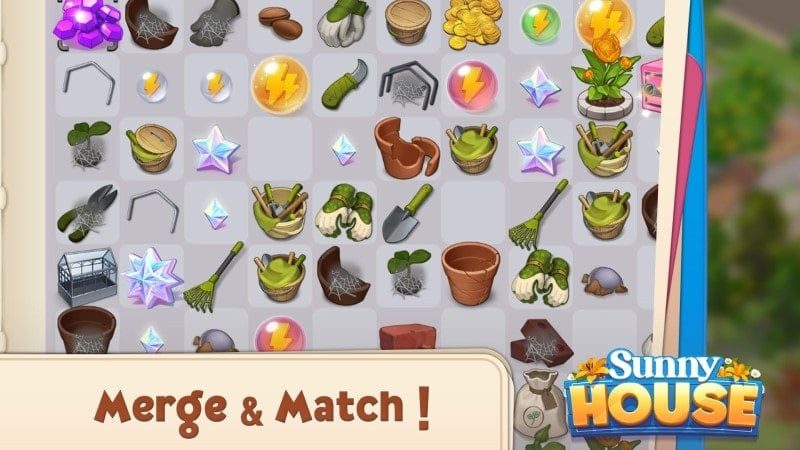 Merge Manor Sunny House MOD APK Screenshot