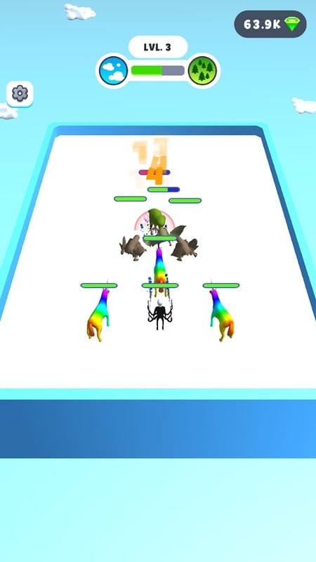 Gameplay of Merge Master Monster Evolution