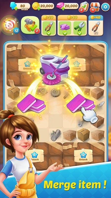 Merging items in Merge Memory MOD APK