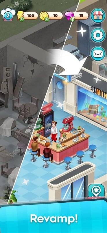 Merge Restaurant Storyline Scene