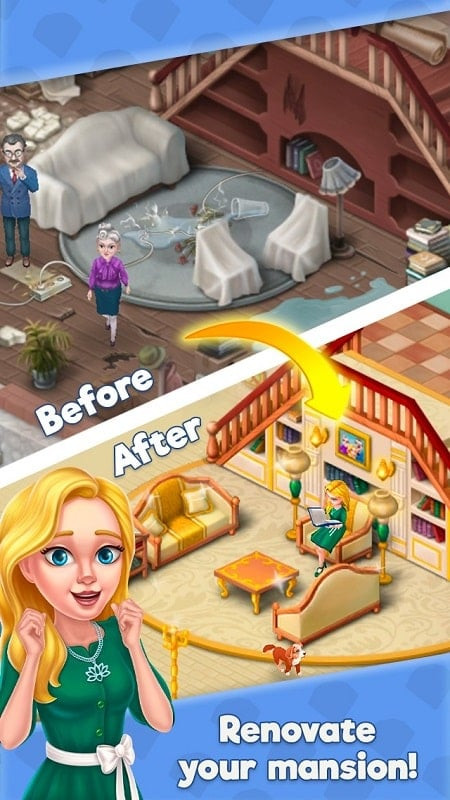 Merge Villa MOD APK Screenshot