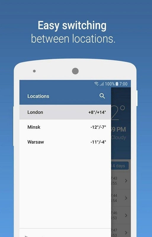 MeteoScope MOD APK screenshot on an Android phone