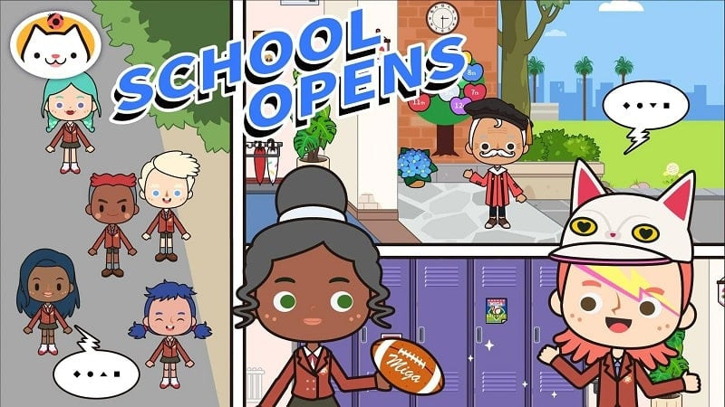 Miga Town: My School MOD APK features