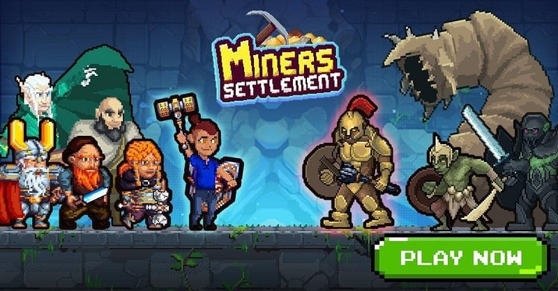 Miners Settlement gameplay screenshot showing the village