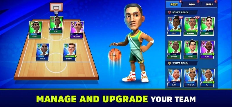 Customize your team in Mini Basketball MOD APK