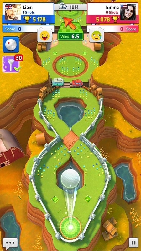 Overview of a Mini Golf Tour course