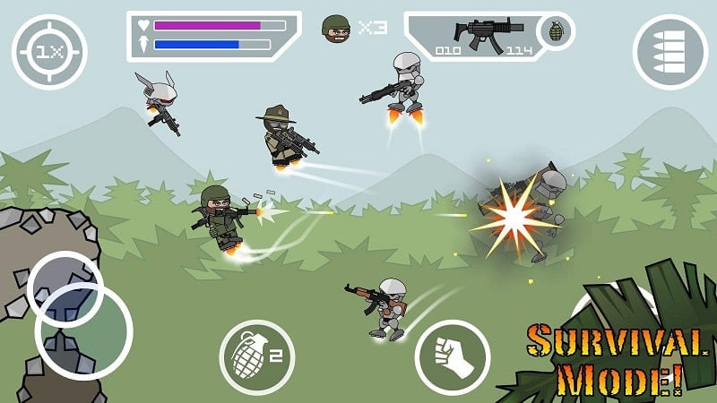 Mini Militia - Doodle Army 2 gameplay screenshot