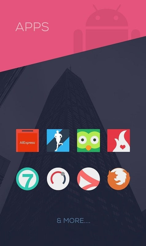 Minimalist Icon Pack customization options