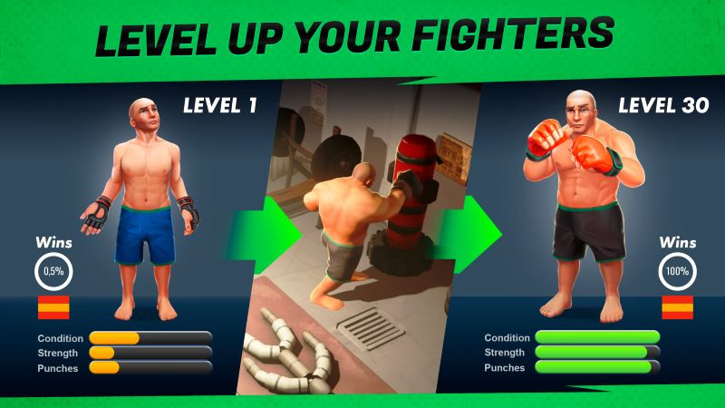 MMA Manager 2 MOD APK fighter customization screenshot