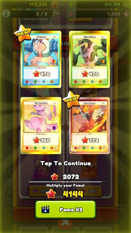 Opening card packs in TCG Card Shop Tycoon 2 APK