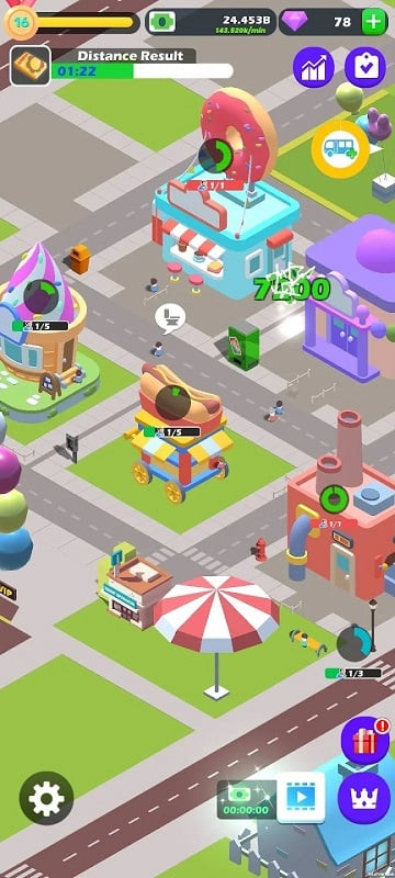 Mở rộng lãnh thổ trong Idle Fantasy Town Tycoon