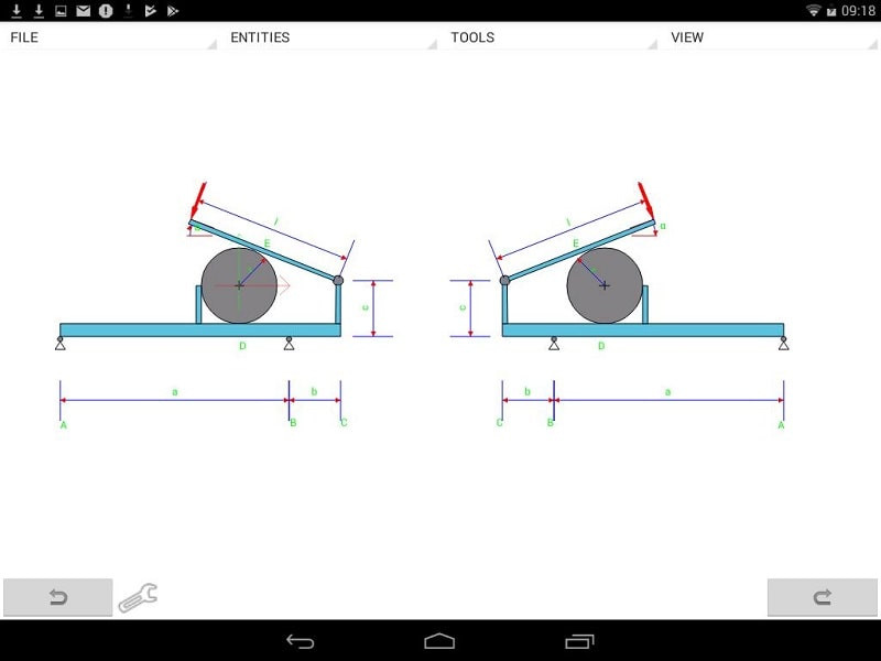 MobilCAD 2D Pro CAD example drawing